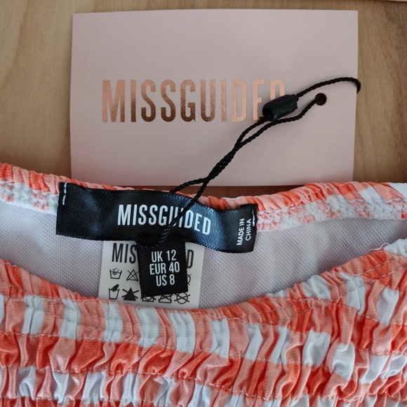 MISSGUIDED set:Crinkle boomerang underwire bikini top & bottoms - NWT (Size 8) - Picture 10 of 16